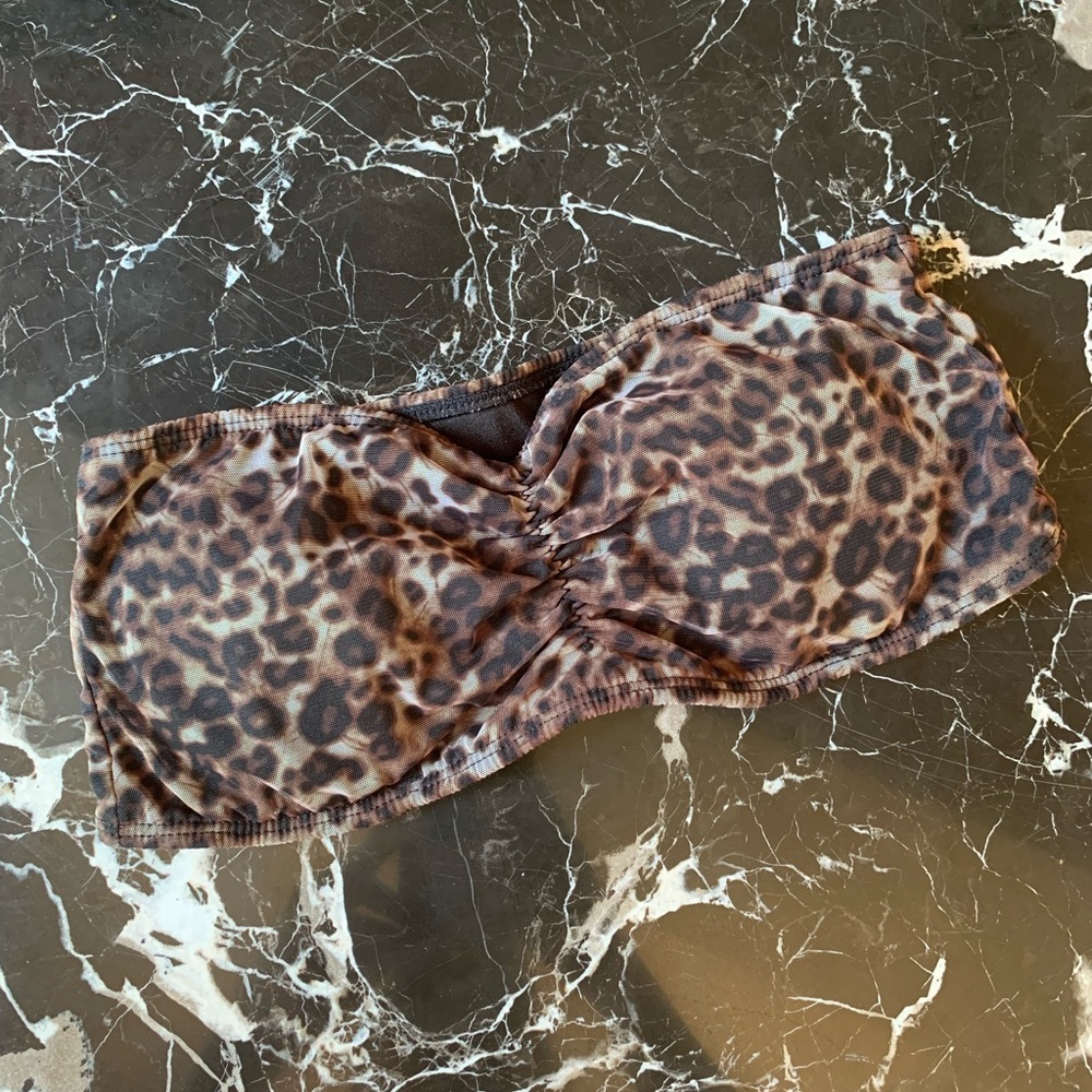 Leopard print bandeau